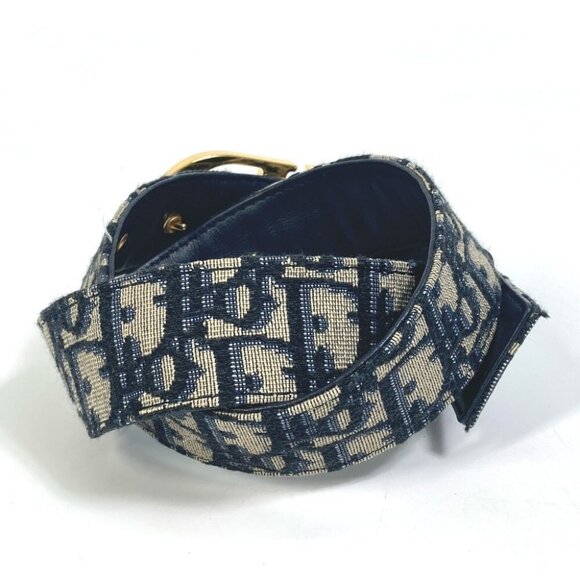 Dior oblique saddle CD buckle belt Jacquard Navy - Picture 15 of 16